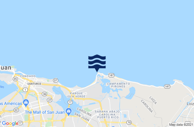 Mappa delle Getijden in Boca De Cangrejos, Puerto Rico