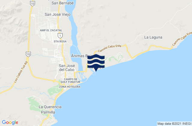 Mappa delle Getijden in Boca Del Salado, Mexico