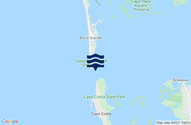 Mappa delle Getijden in Boca Grande Pass Charlotte Harbor, United States