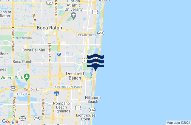 Mappa delle Getijden in Boca Pointe, United States