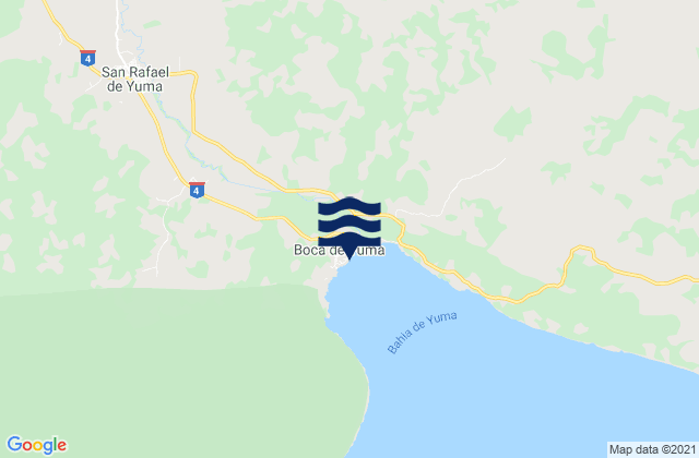 Mappa delle Getijden in Boca de Yuma, Dominican Republic