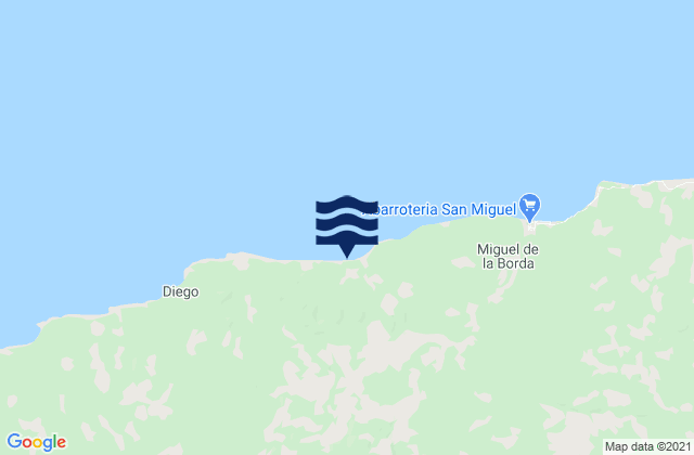 Mappa delle Getijden in Boca del Guásimo, Panama