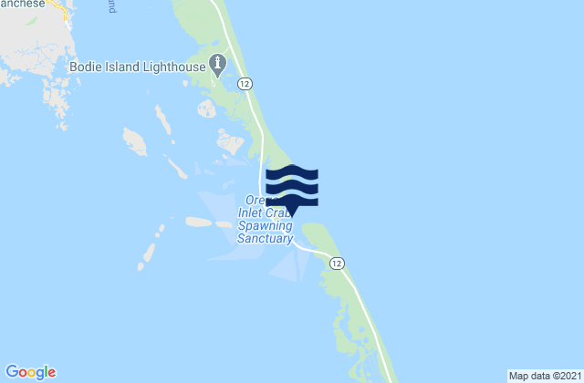 Mappa delle Getijden in Bodie Island-Pea Island, United States