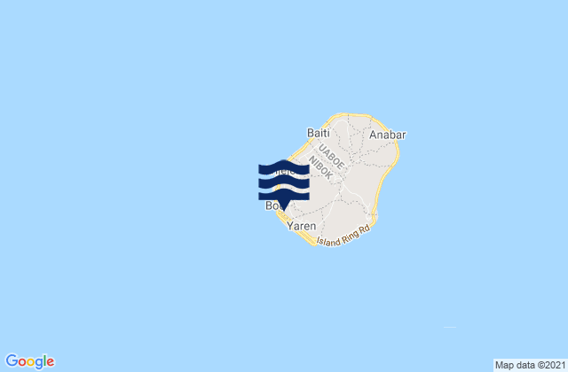 Mappa delle Getijden in Boe District, Nauru