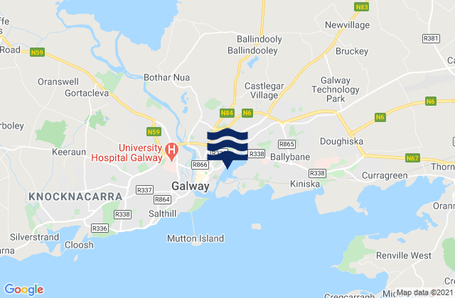 Mappa delle Getijden in Boghilmore Island, Ireland