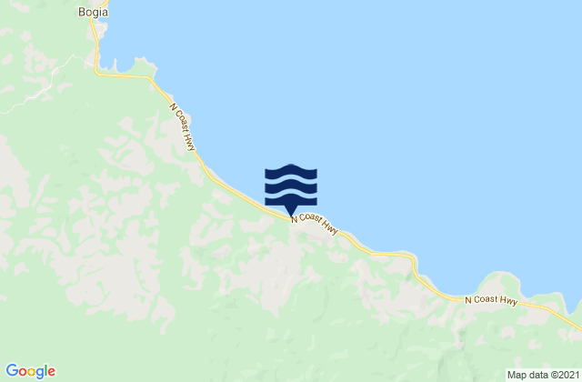 Mappa delle Getijden in Bogia, Papua New Guinea