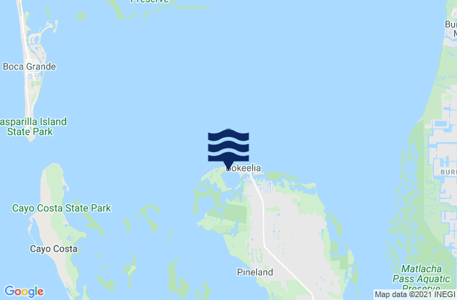 Mappa delle Getijden in Bokeelia Island, United States