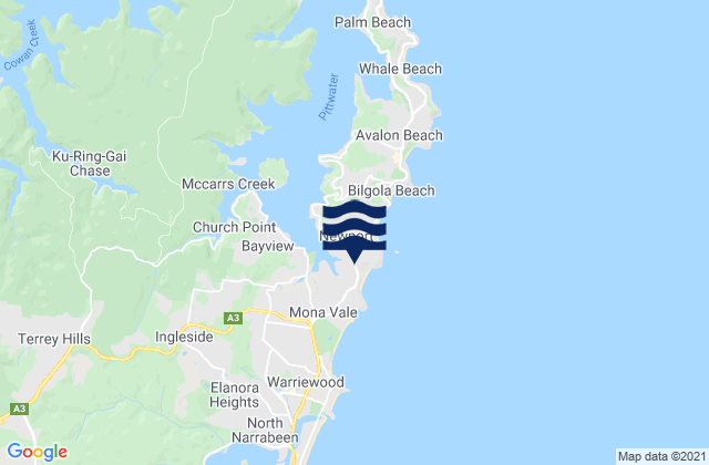Mappa delle Getijden in Bongin Bongin Bay, Australia