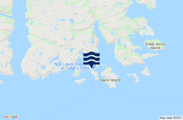 Mappa delle Getijden in Bonne Bay Harbour, Canada