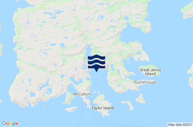 Mappa delle Getijden in Bonne Bay, Canada