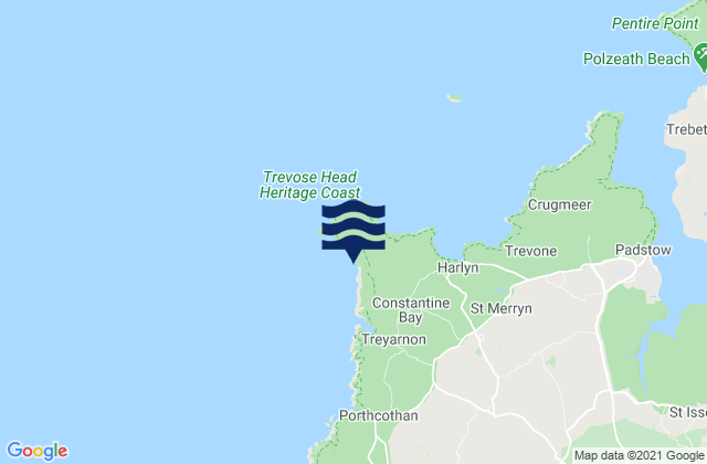 Mappa delle Getijden in Booby's Bay, United Kingdom