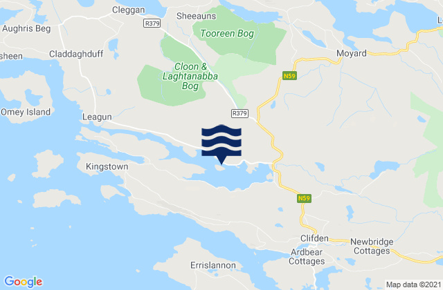 Mappa delle Getijden in Boolard Island, Ireland