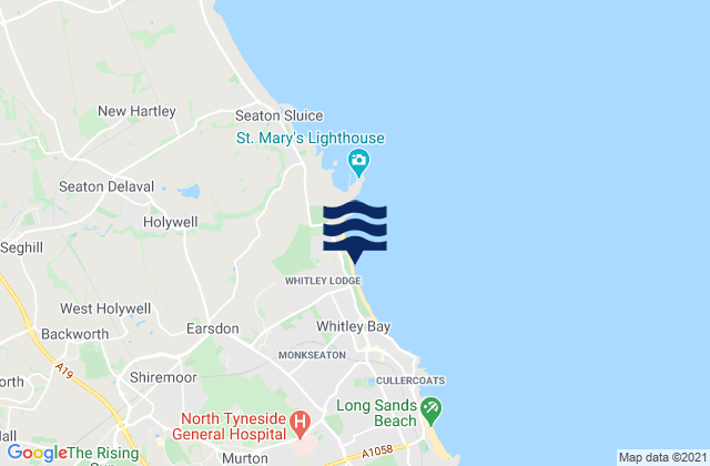 Mappa delle Getijden in Borough of North Tyneside, United Kingdom