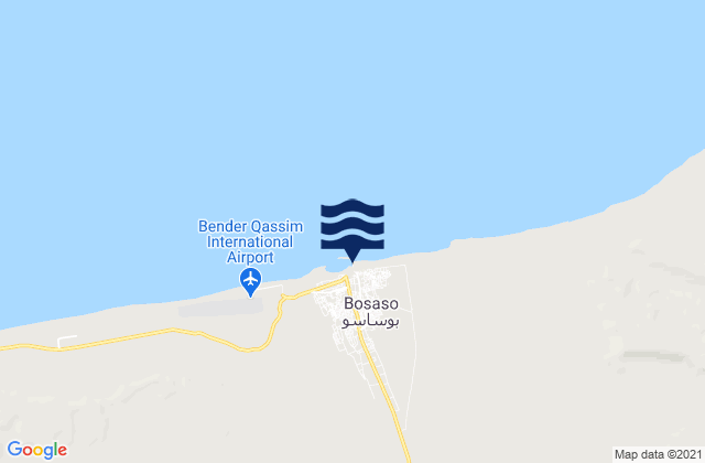 Mappa delle Getijden in Bosaso Port, Somalia
