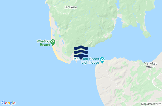 Mappa delle Getijden in Boulder Bay, New Zealand
