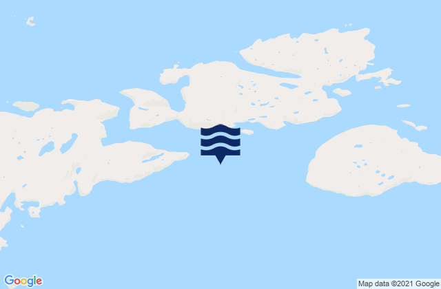Mappa delle Getijden in Bouverie Islands, Canada