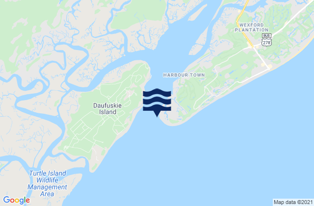 Mappa delle Getijden in Braddock Point (Hilton Head Island), United States