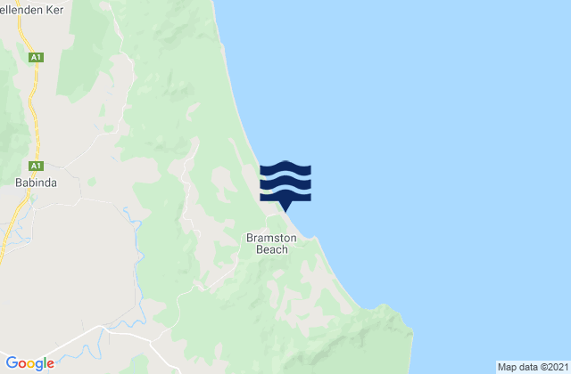 Mappa delle Getijden in Bramston Beach, Australia
