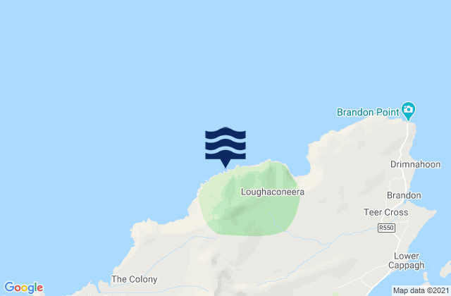 Mappa delle Getijden in Brandon Head, Ireland