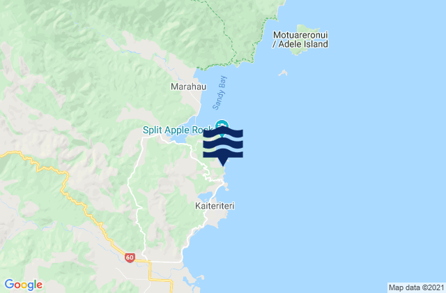 Mappa delle Getijden in Breaker Bay, New Zealand