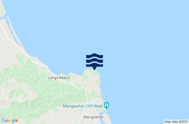 Mappa delle Getijden in Bream Tail, New Zealand