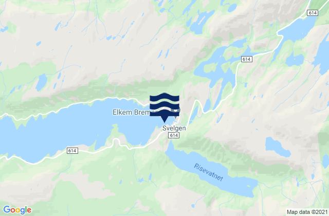 Mappa delle Getijden in Bremanger, Norway