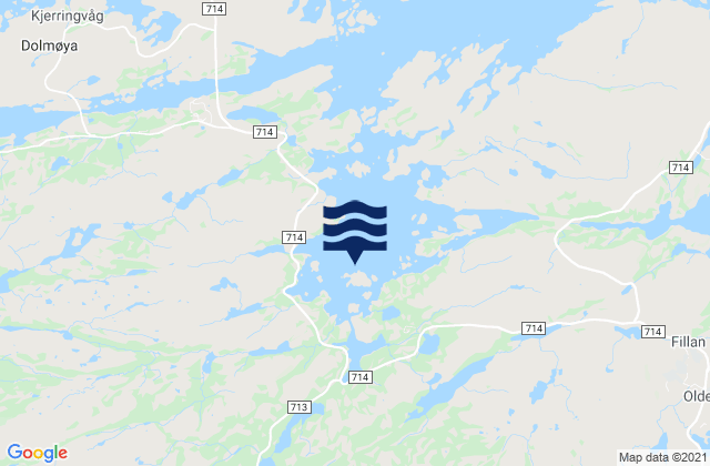 Mappa delle Getijden in Brevik, Norway