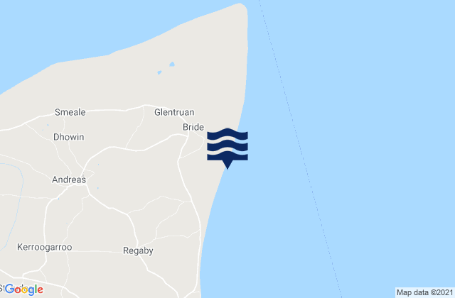 Mappa delle Getijden in Bride, Isle of Man