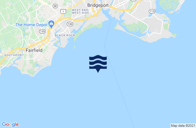 Mappa delle Getijden in Bridgeport Harbor Entrance, United States