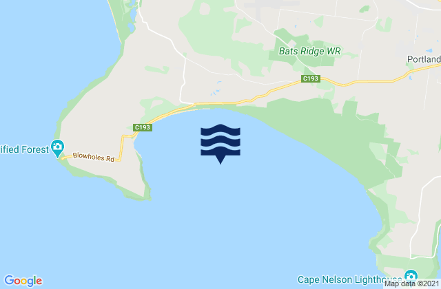 Mappa delle Getijden in Bridgewater Bay, Australia