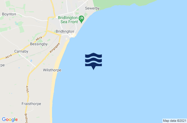 Mappa delle Getijden in Bridlington Bay, United Kingdom