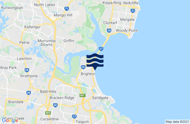 Mappa delle Getijden in Brighton, Australia