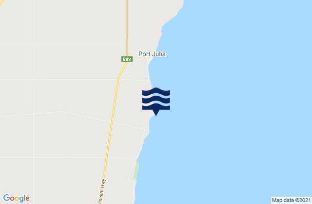 Mappa delle Getijden in Broad Beach, Australia