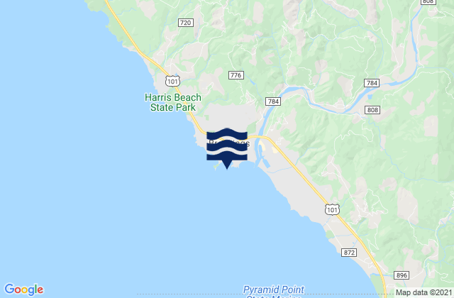 Mappa delle Getijden in Brookings Chetco Cove, United States