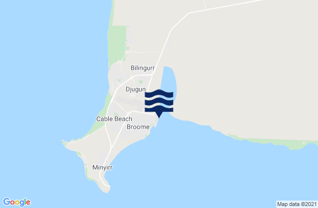 Mappa delle Getijden in Broome, Australia