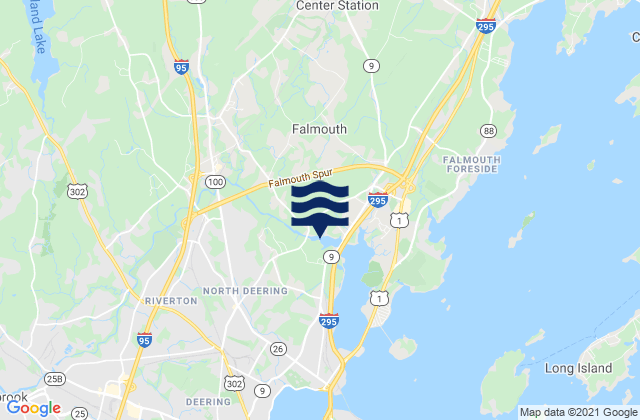 Mappa delle Getijden in Brown Cove, United States