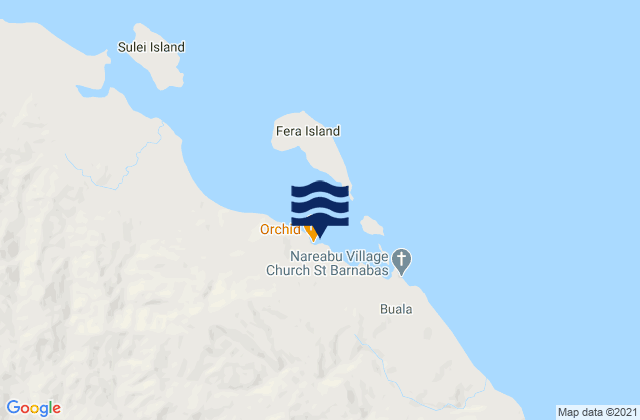 Mappa delle Getijden in Buala, Solomon Islands