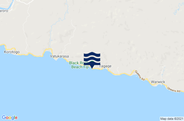 Mappa delle Getijden in Bucona Point, Fiji