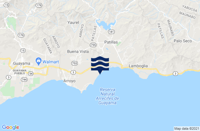 Mappa delle Getijden in Buena Vista, Puerto Rico