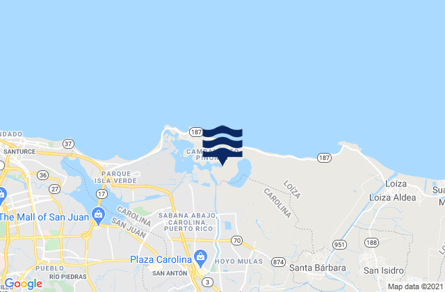 Mappa delle Getijden in Buena Vista Barrio (Inactive), Puerto Rico