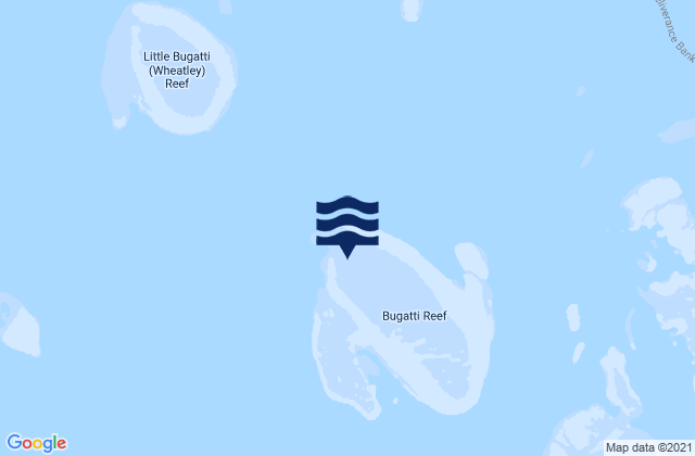 Mappa delle Getijden in Bugatti Reef, Australia