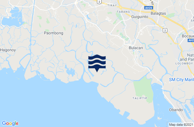 Mappa delle Getijden in Bulacan, Philippines