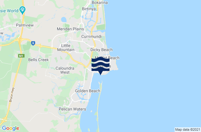 Mappa delle Getijden in Bulcock Beach, Australia