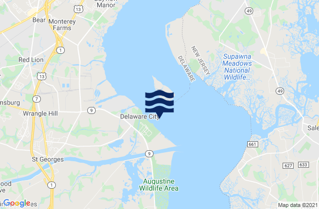 Mappa delle Getijden in Bulkhead Shoal Channel SE Del. City, United States