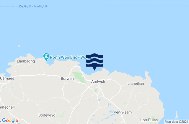 Mappa delle Getijden in Bull Bay, United Kingdom