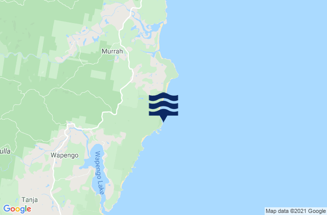 Mappa delle Getijden in Bunga Head, Australia