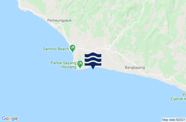 Mappa delle Getijden in Bunisari, Indonesia