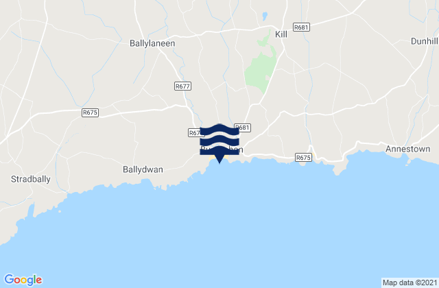 Mappa delle Getijden in Bunmahon Bay, Ireland