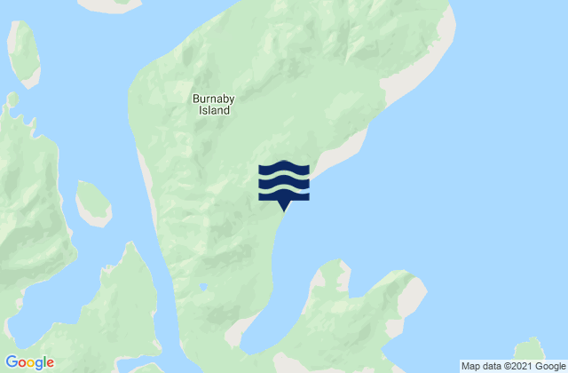 Mappa delle Getijden in Burnaby Island, Canada