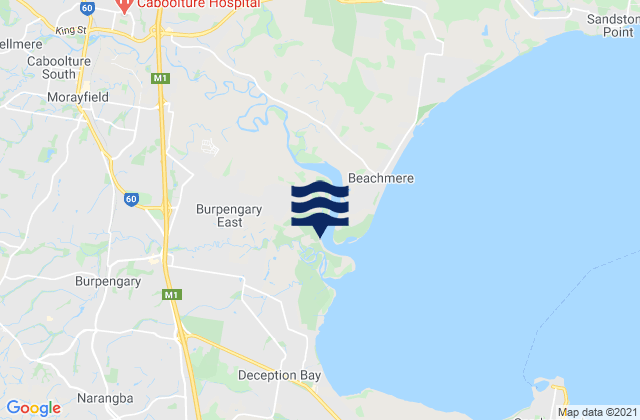Mappa delle Getijden in Burpengary, Australia